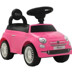 VIDAXL - Voiture à chevaucher fiat 500 rose