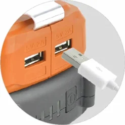 VILLAGER - Chargeur d'appareils mobiles sans fil électrique sur batterie 18v 2a en courant de sortie fuse vln 9920 sans batterie et