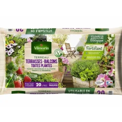 VILMORIN - Terreau terrasses et balcons 20l