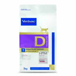 VIRBAC - Croquettes chat veterinary hpm cat d1 dermatology - virbac 3 kg