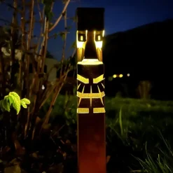 WATTETHOME - Balise solaire tiki décorative en métal