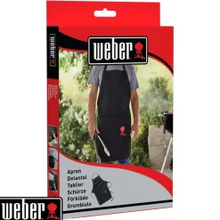 WEBER - Tablier de cuisine en coton noir - taille ajustable
