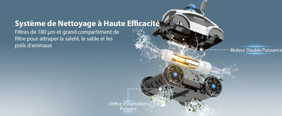 WYBOT - Robot de piscine sans fil osprey 300 ii