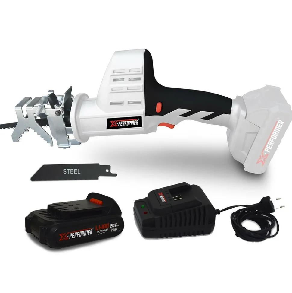 X-PERFORMER - Scie a ebrancher portative 20v - coupe bois et metal-2700 t-min - xperformer xpcbr20li - batterie 2ah et chargeur inclus