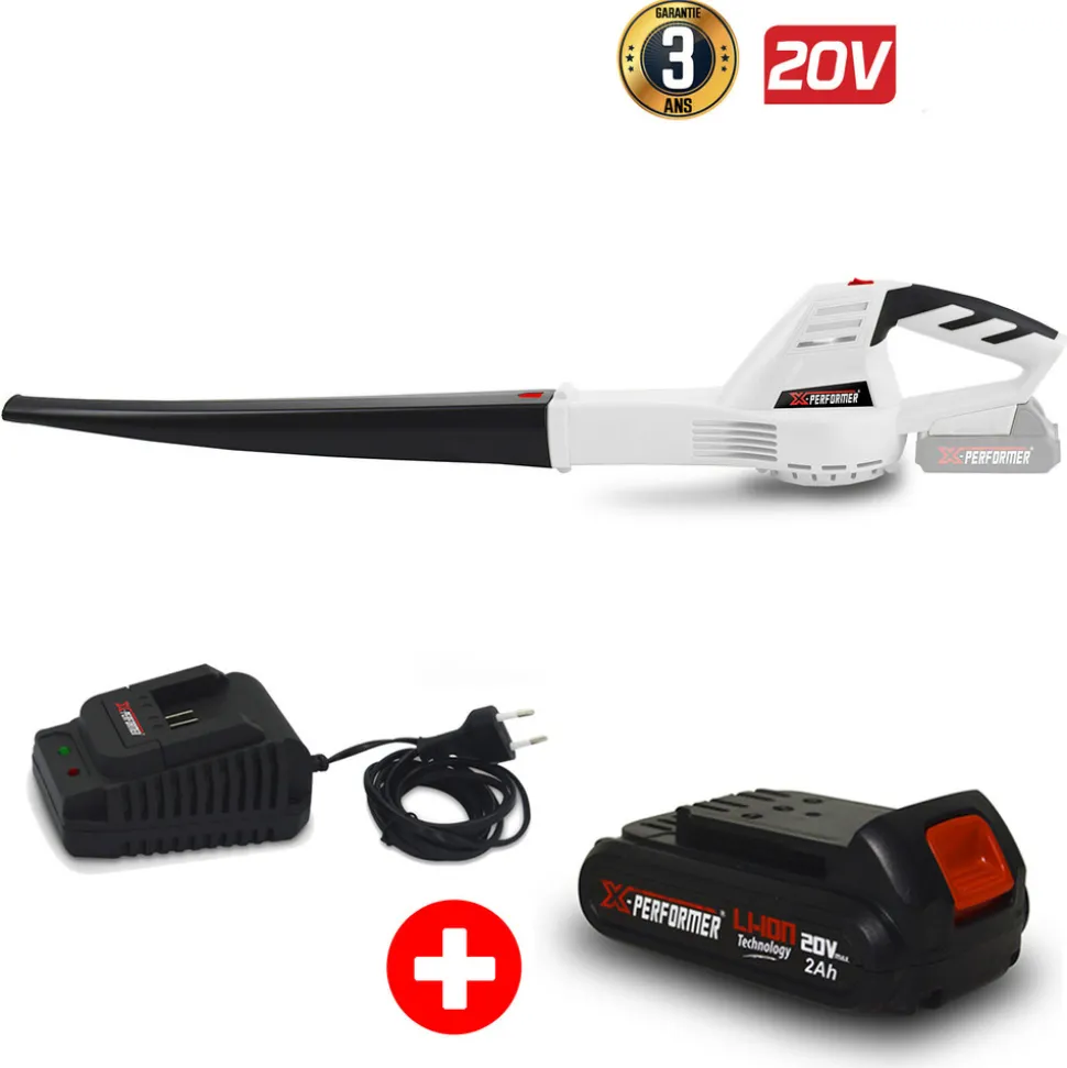 X-PERFORMER - Set souffleur + coupe bordures 20v à batterie 20v - x-performer - 200 km-h - batterie 2ah et chargeur
