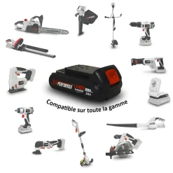 X-PERFORMER - Set souffleur + coupe bordures 20v à batterie 20v - x-performer - 200 km-h - batterie 2ah et chargeur