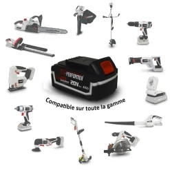 X-PERFORMER - Tronçonneuse 40v (2x20v) x-performer xptro40li-2b - double sécurité - graissage auto + 2 batteries 4ah - double chargeur