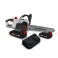 X-PERFORMER - Tronçonneuse 40v (2x20v) x-performer xptro40li-2b - double sécurité - graissage auto + 2 batteries 2ah - double chargeur