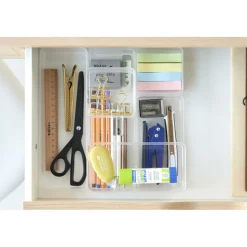 YAMAZAKI - Set de 2 rangements empilables tower 8 x 8 x 3,7 cm