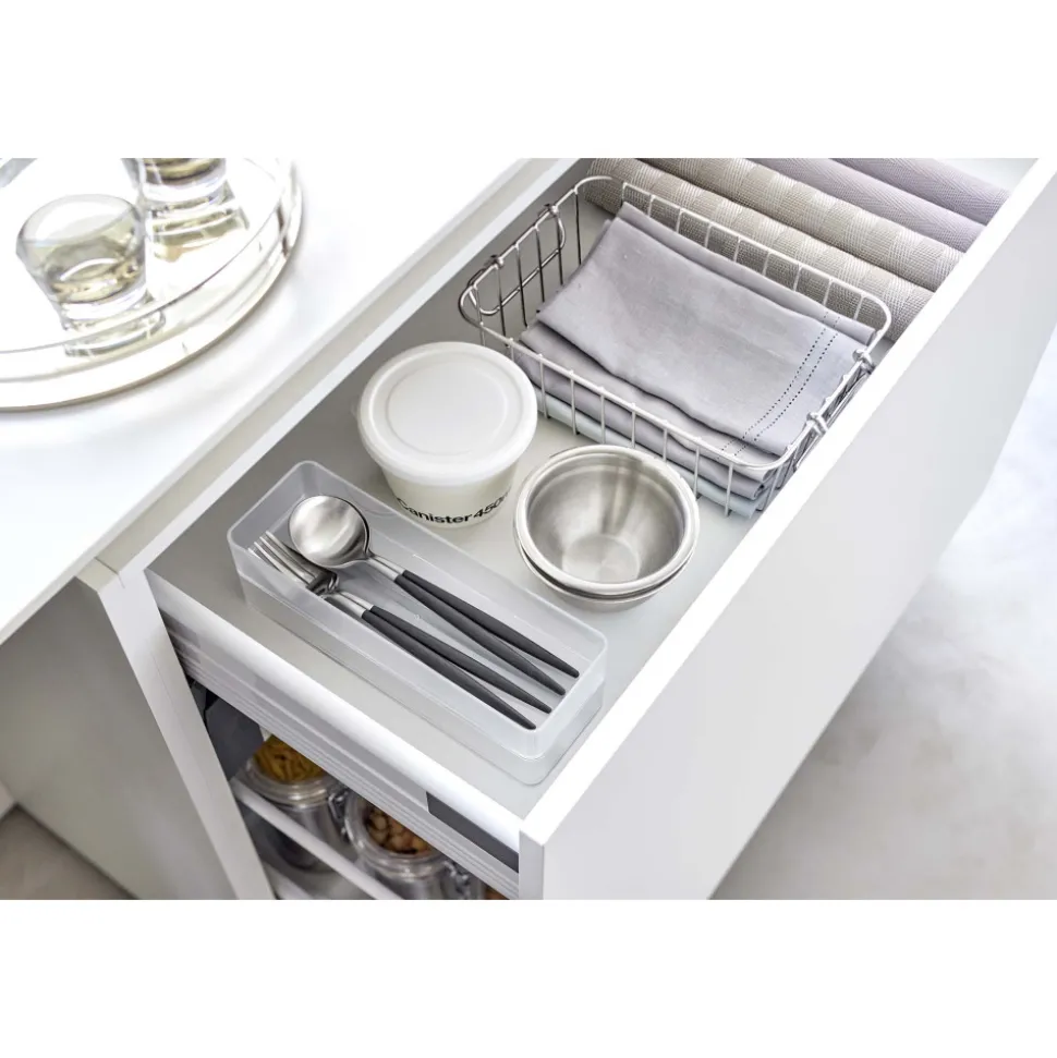 YAMAZAKI - Set de 2 rangements empilables tower 24 x 8 x 3,7 cm