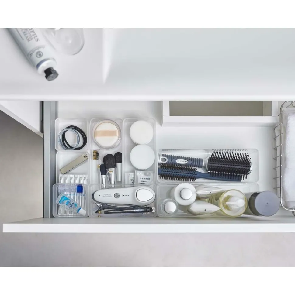 YAMAZAKI - Set de 2 rangements empilables tower 24 x 8 x 3,7 cm