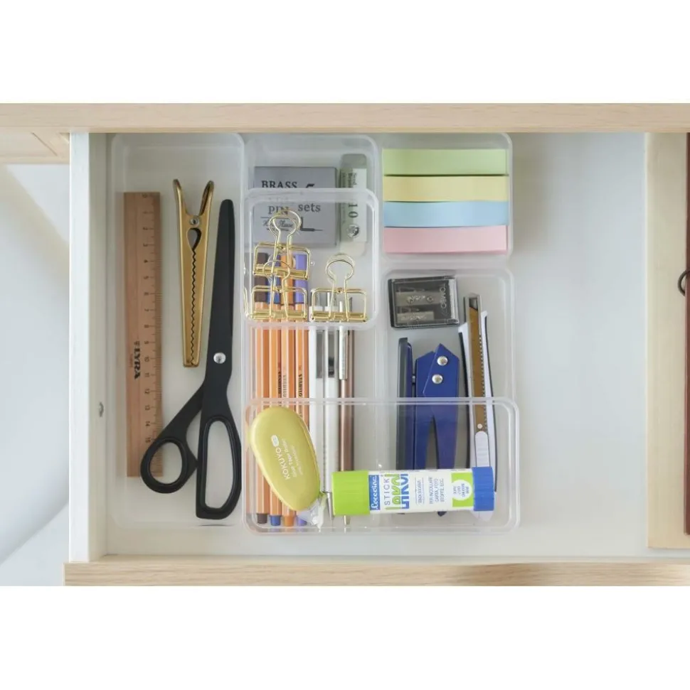 YAMAZAKI - Set de 2 rangements empilables tower 24 x 8 x 3,7 cm