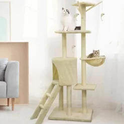 YOUDOIT - Arbre à chat beige 79 x 34 x 138 cm