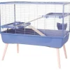 ZOLUX - Cage grillagée lapin et rongeur sur pieds neolife 100 l - zolux bleu