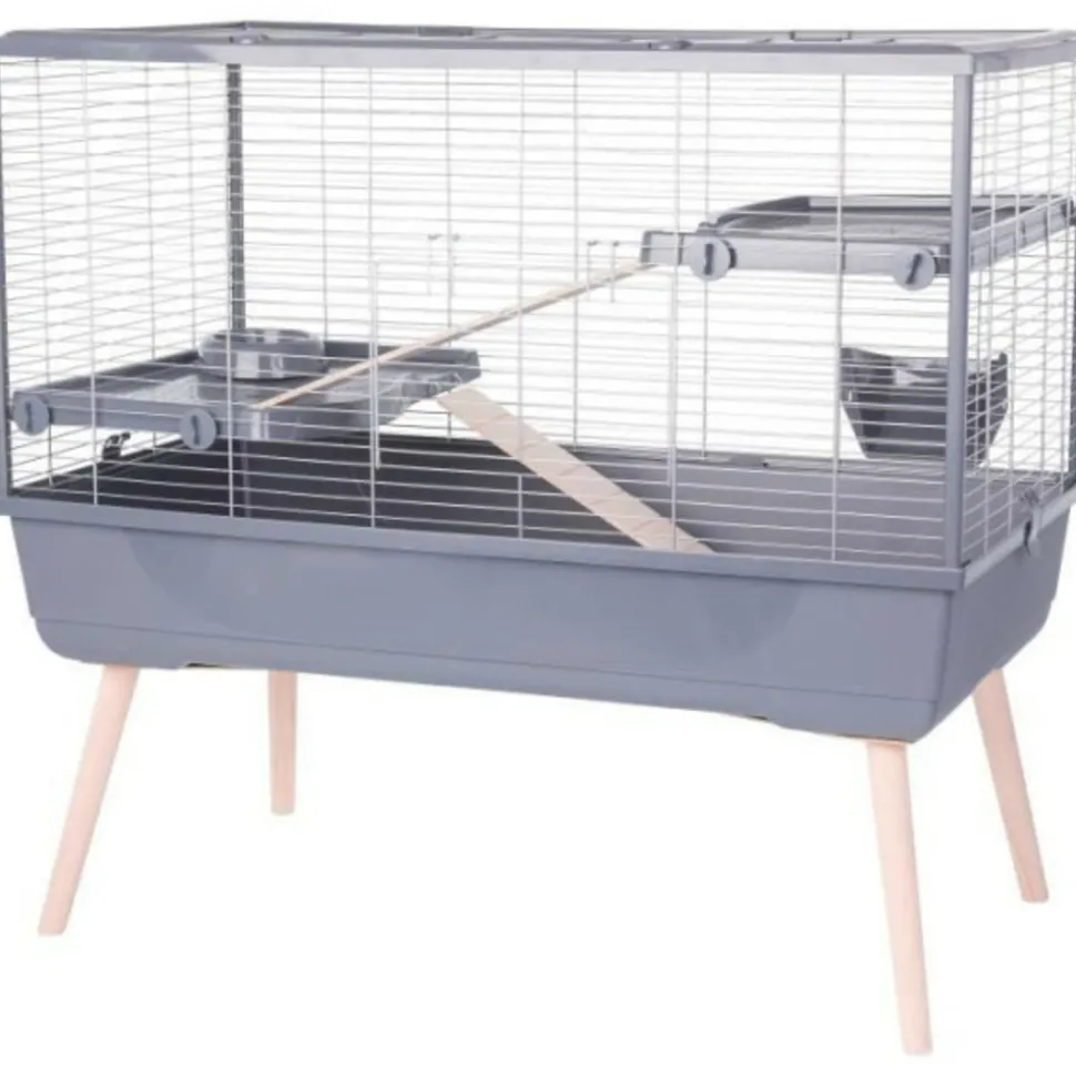 ZOLUX - Cage grillagée lapin et rongeur sur pieds neolife 100 l - zolux gris