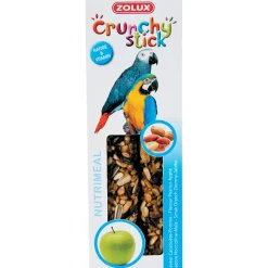 ZOLUX - Friandise Crunchy Stick cacahuète pomme pour perroquets x2 - 115 g