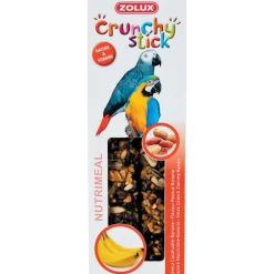 ZOLUX - Friandise Crunchy Stick cacahuète banane pour perroquets x2 - 115 g