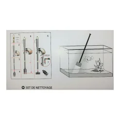 ZOLUX - Kit de nettoyage aquarium aspirateur + racloir + épuisette