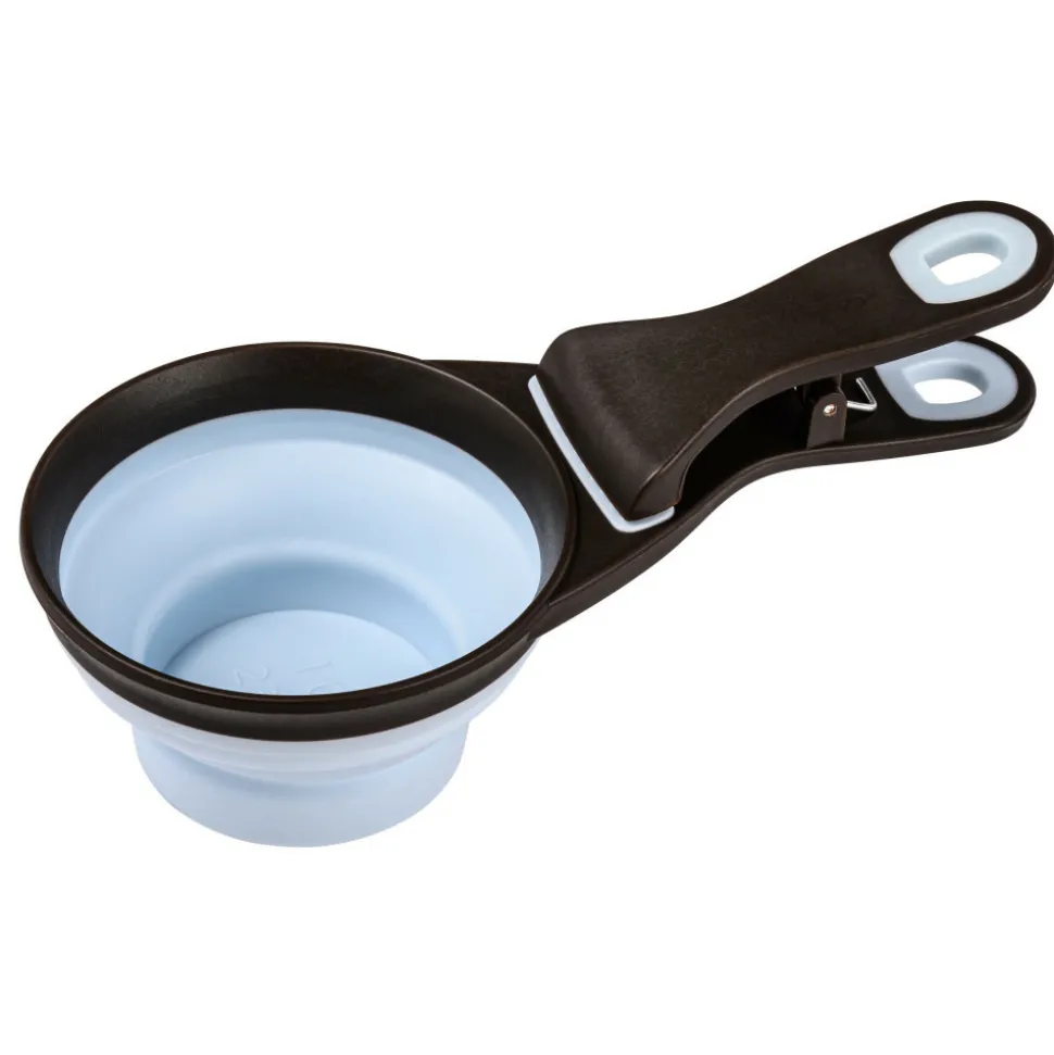 ZOLUX - Pince 2 en 1 doseur silicone m 237 ml bleu pour chat et chien