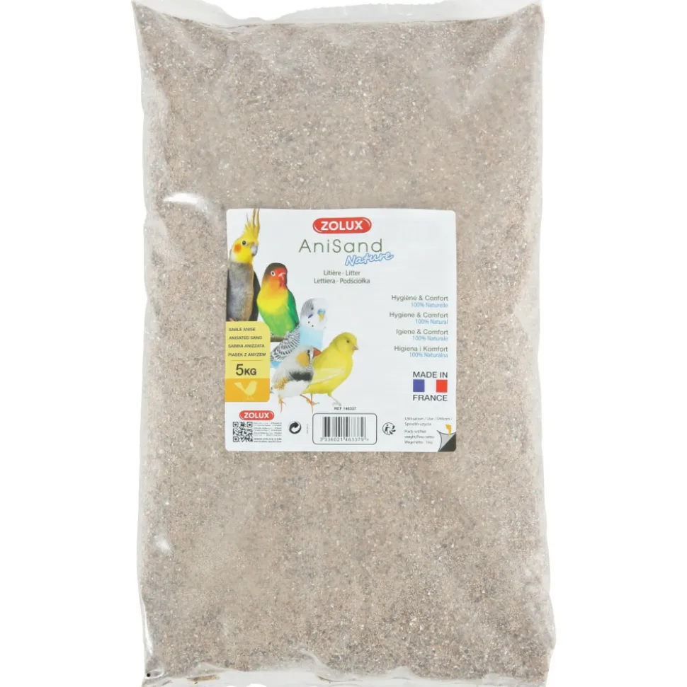ZOLUX - Sable anisand nature litière 5 kg pour oiseaux