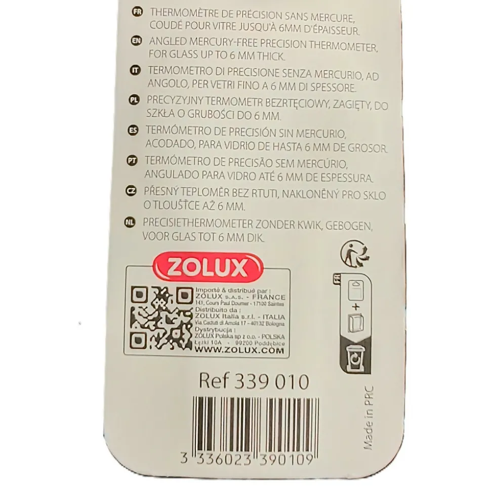 ZOLUX - Thermomètre nano 7 cm pour aquarium