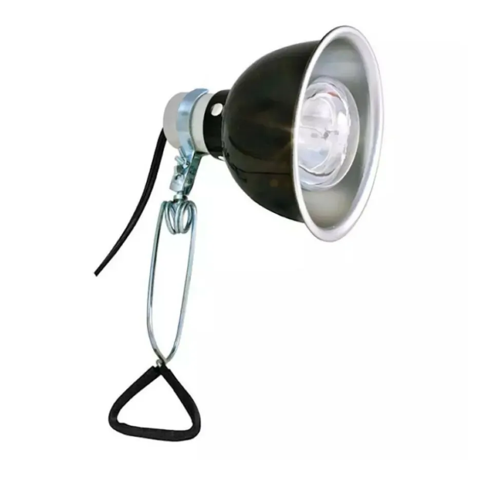 ZOO MED - Support de lampe zoomed deluxe porcelaine clamp lampe 14cm pour terrarium