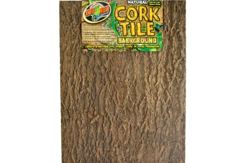 ZOOMED - Fond en liège - natural cork tile background 46 x 90 cm - décor pour terrarium ou paludarium destiné aux reptiles (lézards, ser