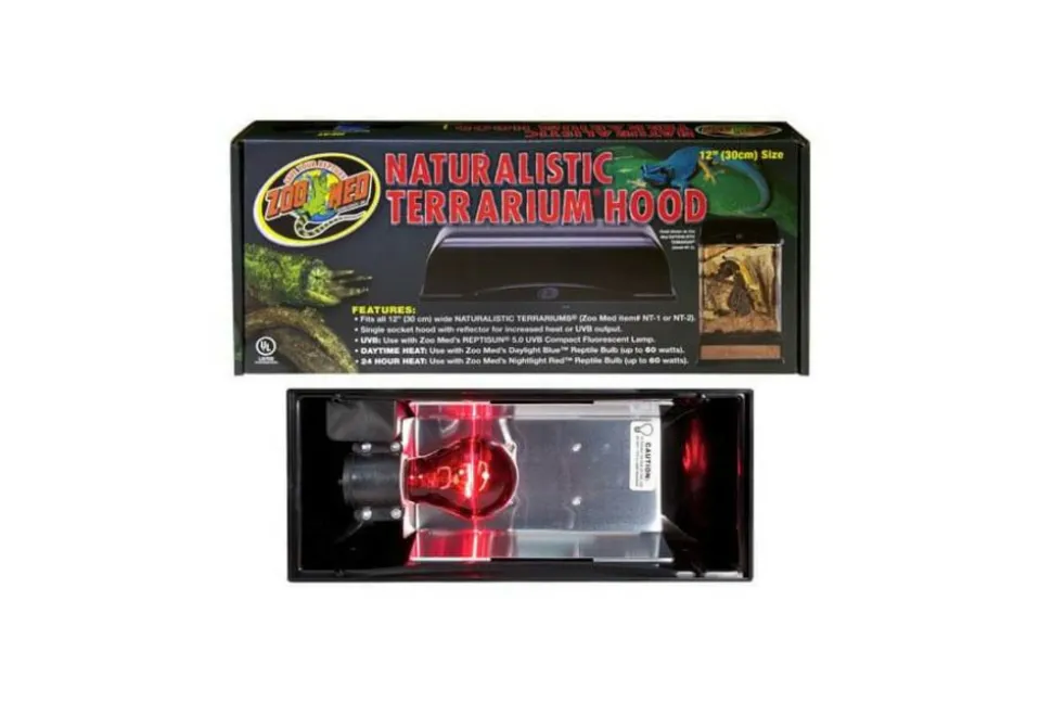 ZOOMED - Galerie d'éclairage - naturalistic terrarium hood 30 cm - galerie pour ampoule destinée aux reptiles (tortues, lézards, serpents