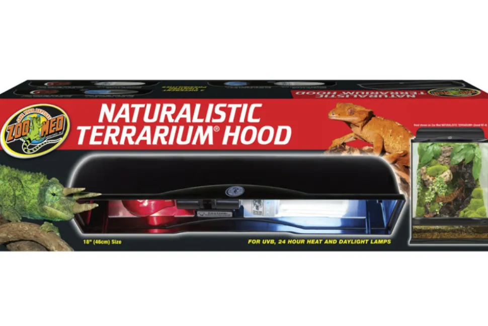 ZOOMED - Galerie d'éclairage- naturalistic terrarium hood 46 cm - galerie pour ampoule destinée aux reptiles (tortues, lézards, serpents)