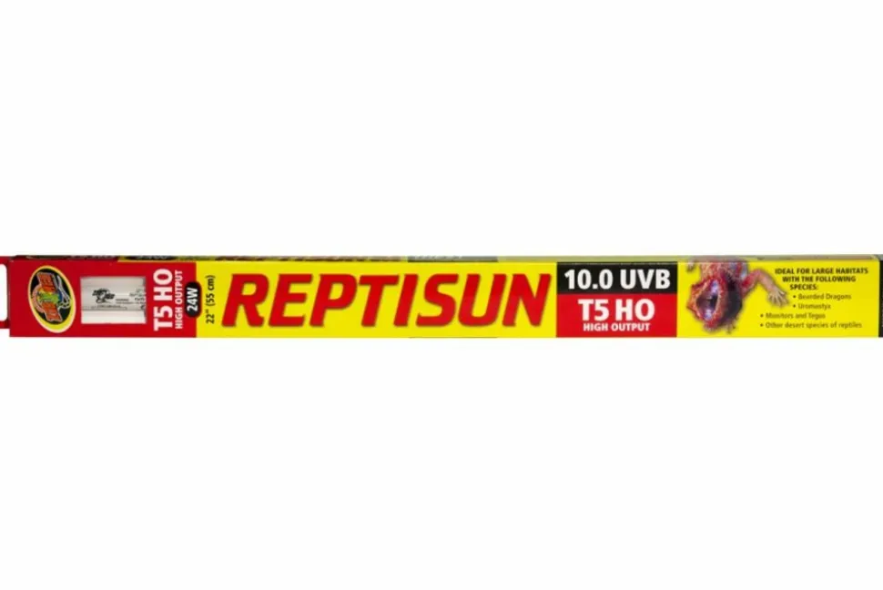 ZOOMED - Repti sun 10.0 t5 24 w - tube t5 uvb 55 cm - tube d'éclairage t5 pour terrarium destiné aux reptiles (lézards, tortues)